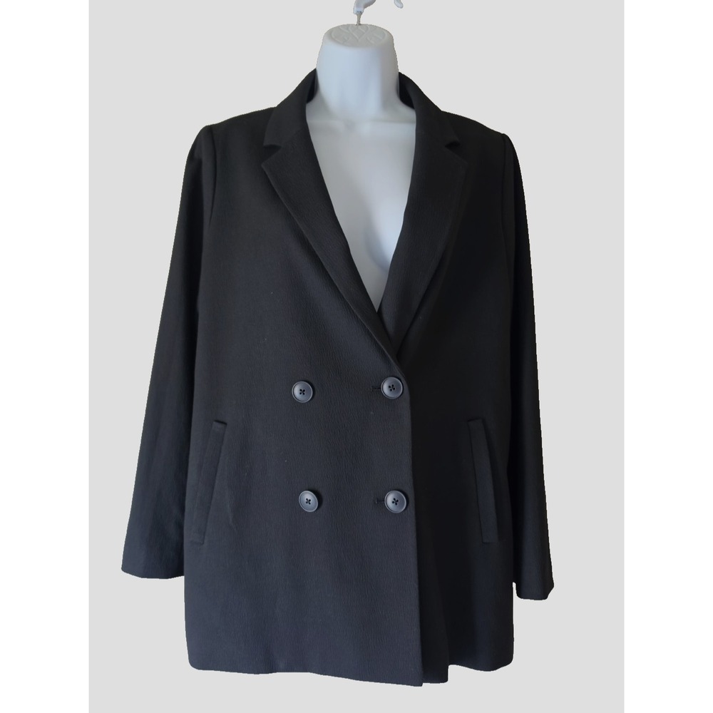 Madewell Caldwell Women's Double Breasted Oversized Black Blazer - M - Picture 2 of 12